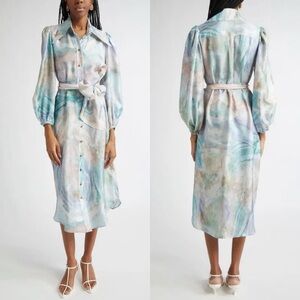🖤SOLD🖤 Zimmermann Seascape Print Silk Shirtdress US size 6 NWT